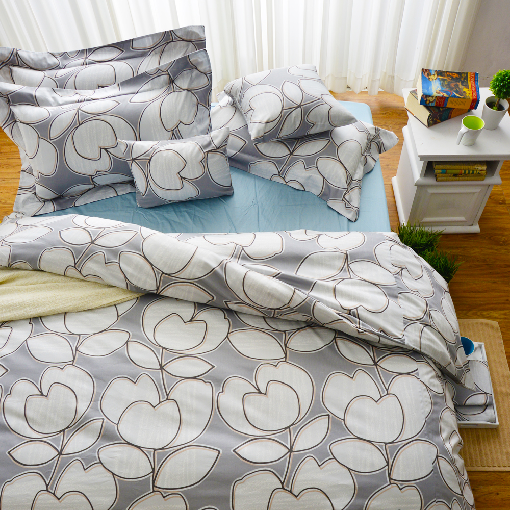 Cozy inn ♒ 花趣-200織精梳棉四件式兩用被床包組(加大)